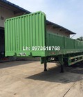 Hình ảnh: Bán Rơ mooc sàn có thành lửng 3 trục 40 feet, thành lửng có thể tháo rời. Mới 100%.