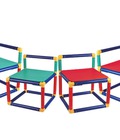Hình ảnh: Bộ ghế trẻ em mầm non mẫu giáo 4 cái 138 chi tiết nhiều màu 3599 Gigo toys