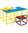 Hình ảnh: Bàn học cao cấp mầm non mẫu giáo Gigo toys 102 chi tiết lắp ráp bằng nhựa T120