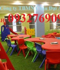 Hình ảnh: Bàn nhựa vòng cung chân sắt bền, đẹp, rẻ, an toàn, tiện lợi dành cho các bé