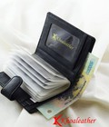 Hình ảnh: Ví namecard da bò Deca đen
