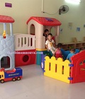 Hình ảnh: Cầu trượt mầm non 2 khối nhà giá rẻ