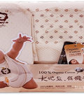 Hình ảnh: Gối cao su chống ngạt thoáng khí bọc vải bông hữu cơ Organic Simba S5017