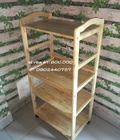 Hình ảnh: Kệ viba 4 tầng gỗ cao su 40*60*120