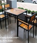 Hình ảnh: Bàn Ghế Cafe Gỗ Chân Sắt Cũ Thanh Lý