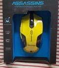 Hình ảnh: Chuột quang có dây Assassins N500 chuột game có đèn LED Màu vàng