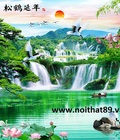 Hình ảnh: Tranh gạch men 3D phong cảnh thác nước hùng vĩ