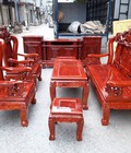 Hình ảnh: Bộ bàn ghế trạm nghê đỉnh gỗ xà cừ