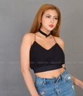 Hình ảnh: Áo croptop hai dây chéo lưng