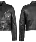 Hình ảnh: Áo khoác da nữ Balenciaga Black Leather Zip up Motorcycle