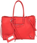 Hình ảnh: Túi xách nữ Balenciaga red Leather Papier Zip Around Tote