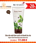 Hình ảnh: Sữa rửa mặt làm sách và thanh lọc da super seed cleansing foam green tea 111k