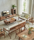 Hình ảnh: Sofa gỗ sồi tự nhiên phòng khách hiện đại.SFG 035