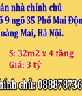Hình ảnh: Bán nhà chính chủ: số 9 ngõ 35 Phố Mai Động, Hoàng Mai, Hà Nội.