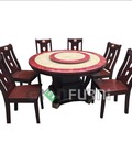 Hình ảnh: Bộ bàn ăn tròn mặt đá nhập khẩu TD60203