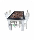 Hình ảnh: Bàn ăn mặt đá nhập khẩu cao cấp TD041-14