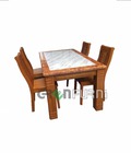 Hình ảnh: bàn ăn gỗ tự nhiên nhập khẩu cao cấp TD042-14