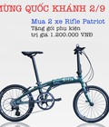 Mua 2 xe đạp gấp Rifle Patriot tặng phụ kiện 9 món trị giá 1.200k