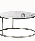 Hình ảnh: TS0925-06E | Bàn sofa chân inox mặt đá 60 hiện đại