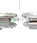Hình ảnh: Bàn trà mặt đá hình OVAL nhập khẩu cao cấp