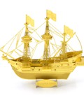 Hình ảnh: Thuyền buồm gold kim loại lắp ghép 2