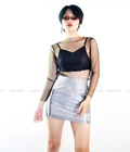 Hình ảnh: Áo lưới tay dài kèm áo croptop dây