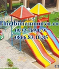 Hình ảnh: Cầu Trượt 2 Khối Nhà 4 Máng Trượt