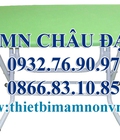 Hình ảnh: Bàn nhựa chân xếp xéo màu xanh lá giá rẻ