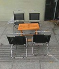 Hình ảnh: Thanh lý bàn ghế cafe giá rẻ- bộ bàn ghế xếp lưới 