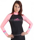 Hình ảnh: Áo Bơi Dài Tay Nữ Sbart 916 Đen Tay Hồng