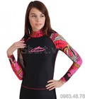 Hình ảnh: Áo Bơi Dài Tay Nữ Sbart 916 Đen Hoa