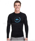 Hình ảnh: Áo Bơi Nam Dài Tay Quiksilver Chui Đầu Đen Logo Xanh
