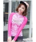 Hình ảnh: Áo Bơi Dài Tay Nữ Sbart D48 Hồng