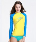 Hình ảnh: Áo Bơi Dài Tay Nữ Sbart 916 Vàng Tay Xanh