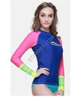 Hình ảnh: Áo Bơi Dài Tay Nữ Sbart 939 Xanh Tay Hồng