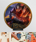 Hình ảnh: Combo 5 Sticker LOL các tướng trong game Liên Minh Huyền Thoại do khách hàng tự chọn ép lên áo, balo, túi xách, mũ nón