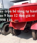 Hình ảnh: Cối trộn bê tông 2 khối, máy trộn bê tông tự hành 9 bao 1 cầu