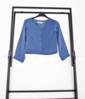 Hình ảnh: Áo croptop tay dài bo eo