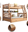 Hình ảnh: Giường tầng trẻ em gỗ sồi tự nhiên. GTE 034