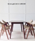 Hình ảnh: Bàn ăn Chữ A gỗ cao su tự nhiên