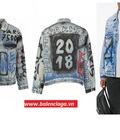 Hình ảnh: Áo khoác jean nam Balenciaga Graffiti Big Fit jacket