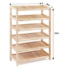Hình ảnh: Kệ dép gỗ 6 Tầng ngang 80cm