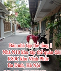 Hình ảnh: Bán nhà tập thể tầng 1 nhà N10 khu tập thể quân đội k80C khu vĩnh phúc Ba Đình, Hà Nội
