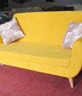 Hình ảnh: Bộ ghế sofa nỉ văng màu vàng AmiA SFN112 hiện đại và trẻ tru