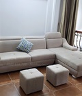Hình ảnh: Ghế sofa da 3 chỗ góc chữ L rút khuy AmiA SFD09