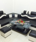 Hình ảnh: Sofa góc giá rẻ màu đen pha kem