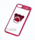Hình ảnh: Ốp Lưng Iphone 7/8 xi viền màu kèm ring gấu hiệu Sulada