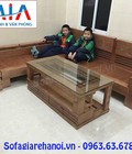 Hình ảnh: Sản phẩm mới ghế sofa gỗ chữ L màu nâu đen AmiA SFG016
