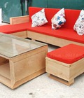 Hình ảnh: Ghế sofa gỗ hình chữ L đẹp hiện đại có nệm mút AmiA SFG2405