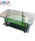 Hình ảnh: Bàn trà sofa kính giá rẻ 3 tầng AmiA BTR 116